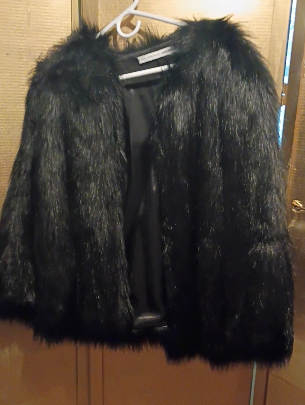 & Other Stories Black Faux Fur Teddy Jacket